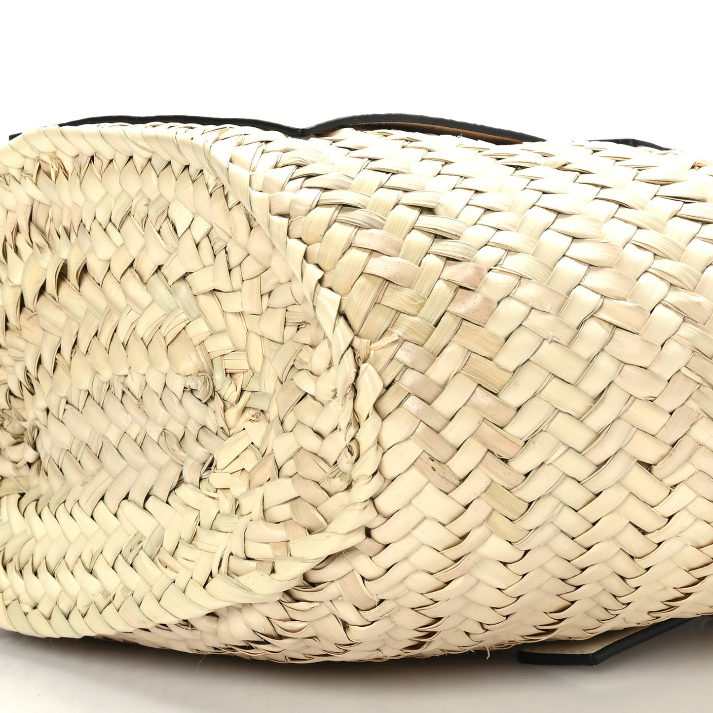 Raffia Small Basket Tote Bag Natural White