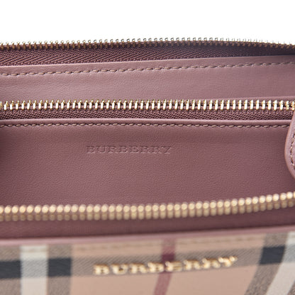 Burberry Haymarket Check Large Ziggy Zip Around Wallet Dusty Pink 5 of 5