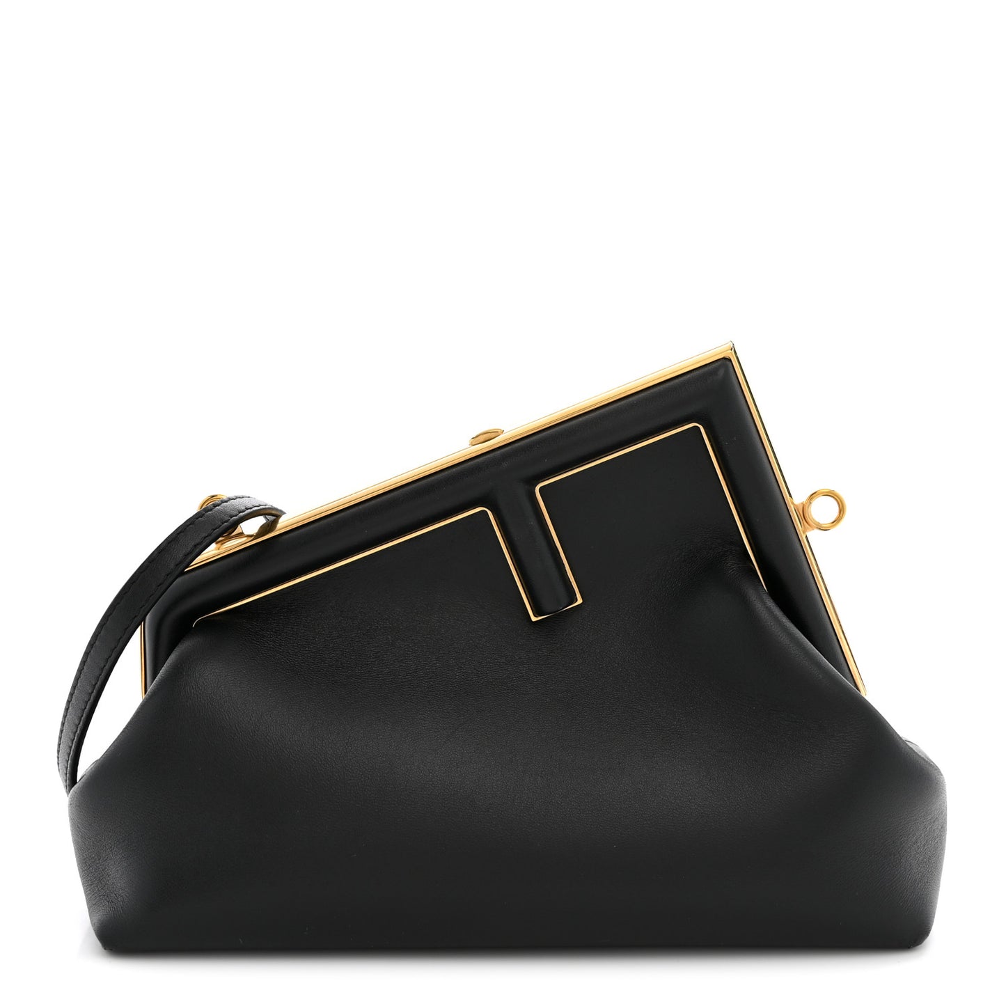 Shiny Nappa Small Fendi First Black