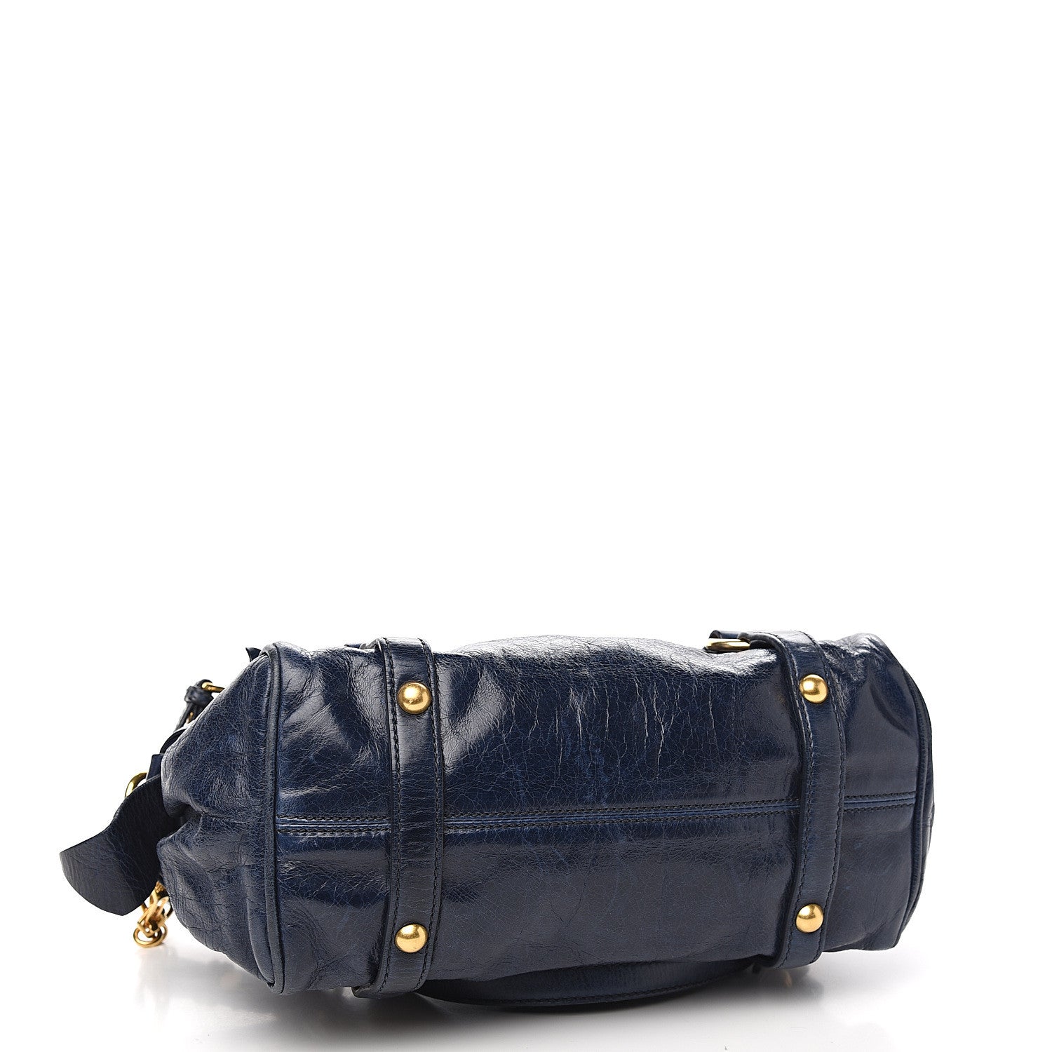 Miu Miu Vitello Lux Mini Bow Bag Bluette 3 of 8
