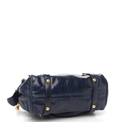 Miu Miu Vitello Lux Mini Bow Bag Bluette 3 of 8