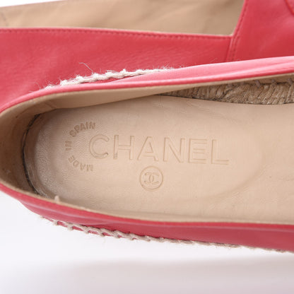 Chanel Lambskin CC Espadrilles 39 Red 8 of 11