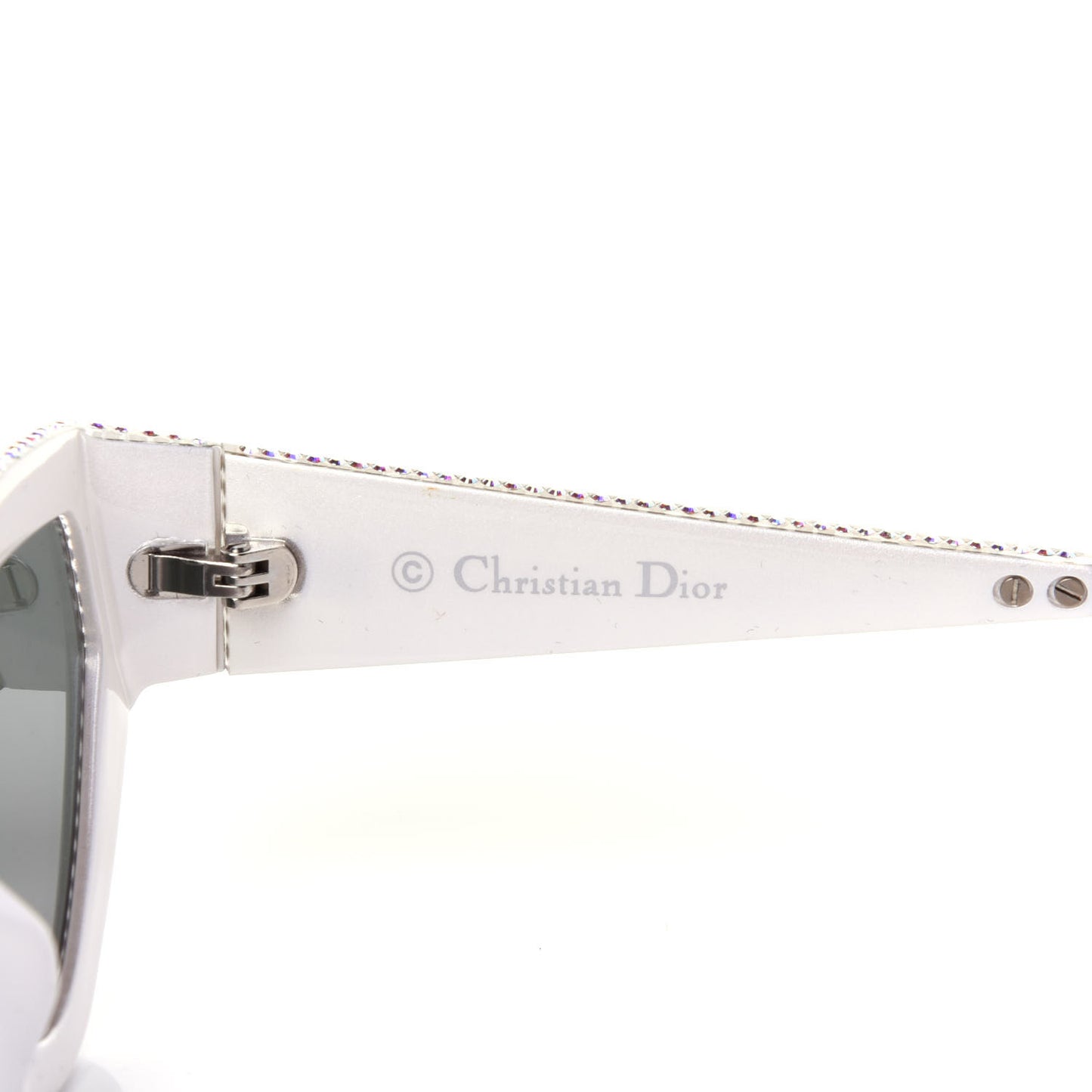 Acetate Crystal CatStyleDior1S Sunglasses Silver