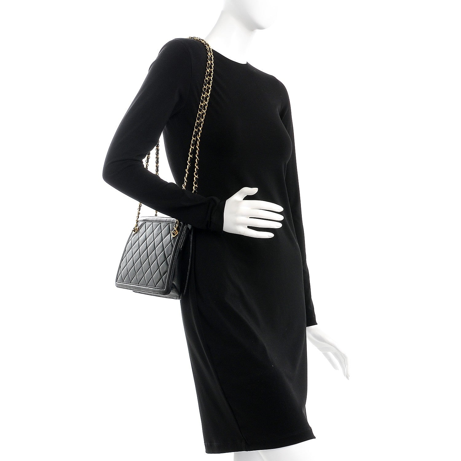 Chanel Lambskin Quilted Tassel Bag Black 2 of 9