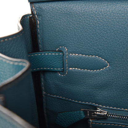Hermes Togo Birkin 35 Blue Jean 12 of 38