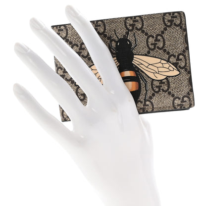 Gucci GG Supreme Monogram Bee Bi-Fold Wallet Beige 2 of 12