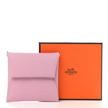 Hermes Chevre Mysore Bastia Coin Purse Mauve Sylvestre 8 of 8