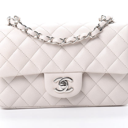 Chanel Caviar Quilted Mini Rectangular Flap Ivory 8 of 10