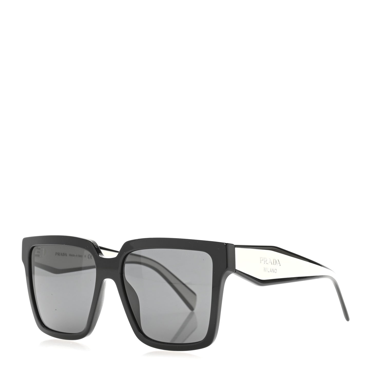 Acetate Square Sunglasses SPR 24Z Black White