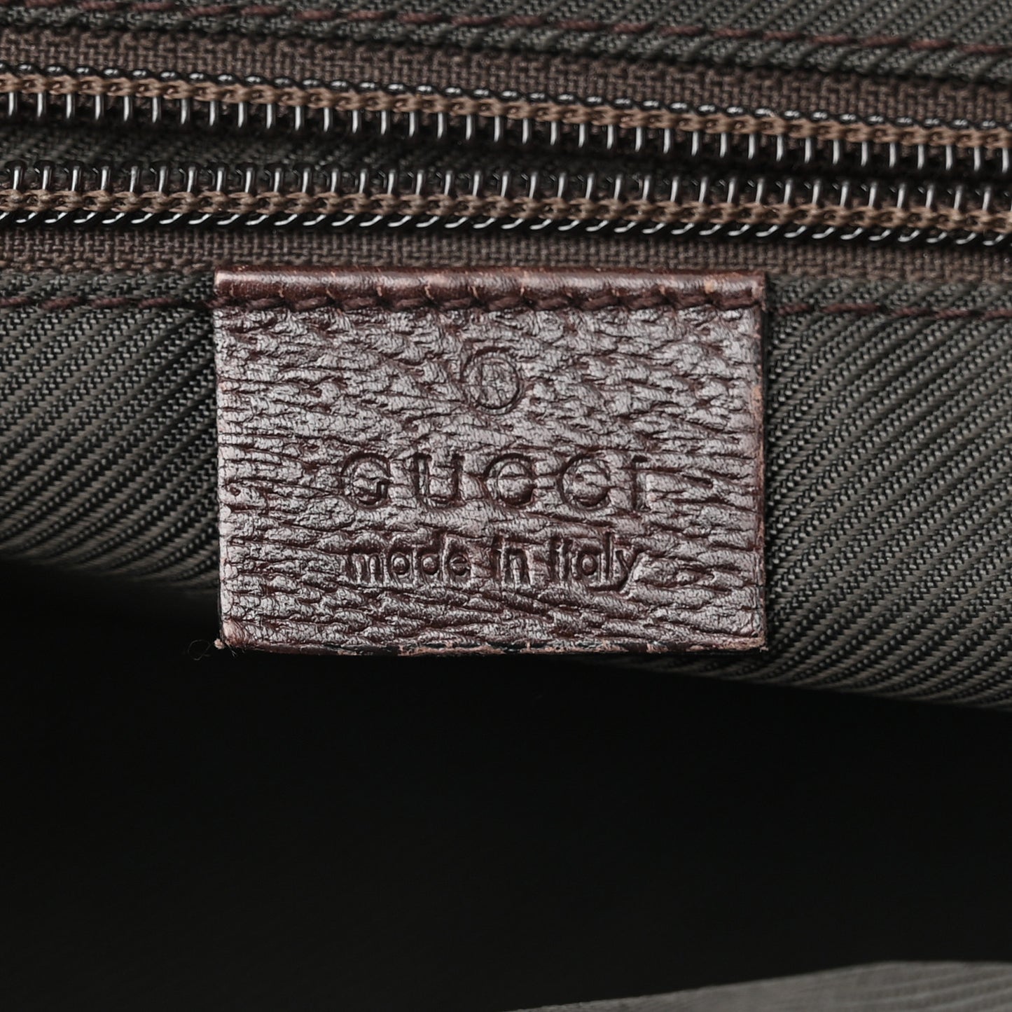 GG Monogram Small Web Handle Bucket Tote Dark Brown