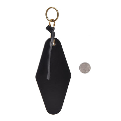 Balenciaga Calfskin Hotel Diamond Key Ring Black 2 of 6