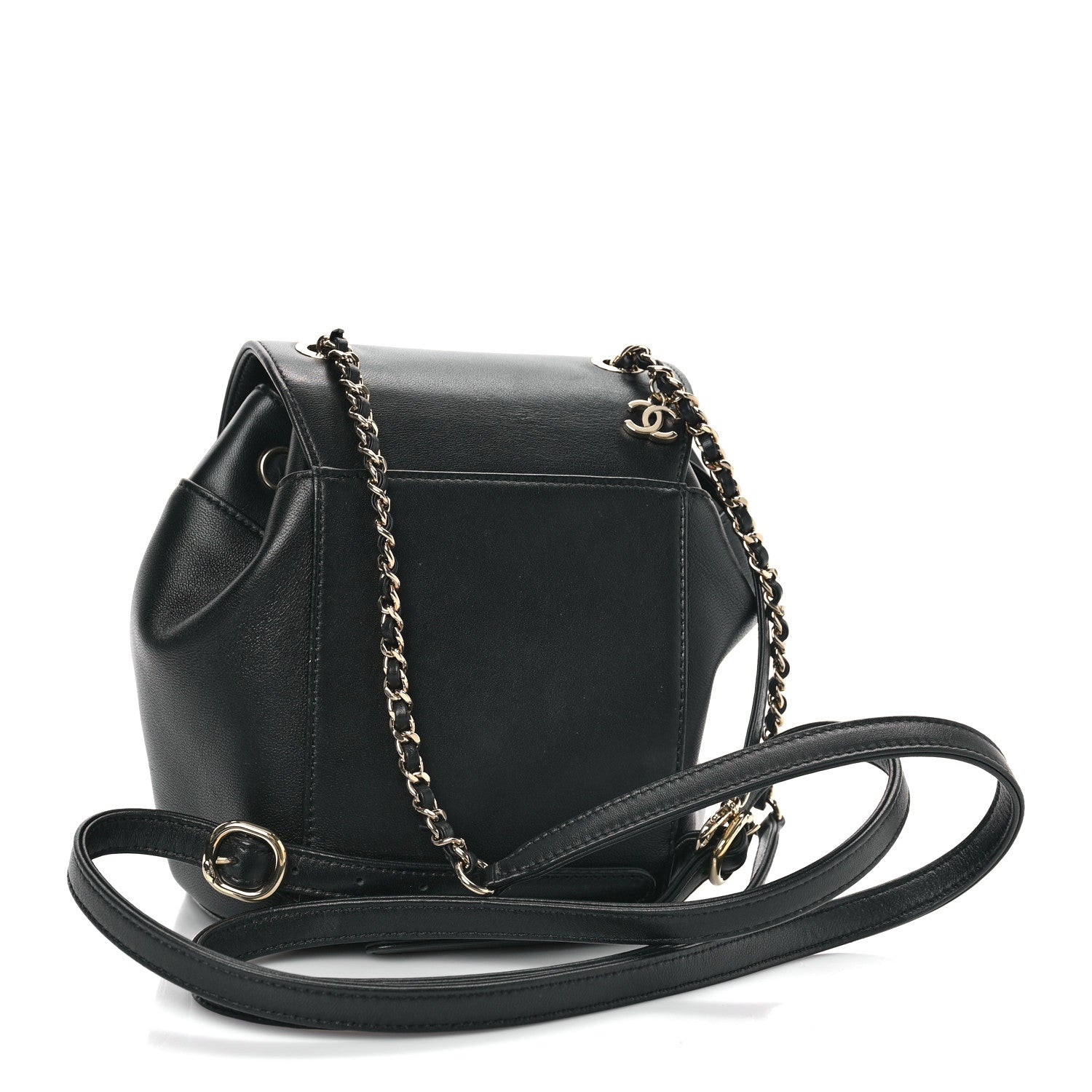 Chanel Lambskin CC Mania Backpack Black 3 of 9