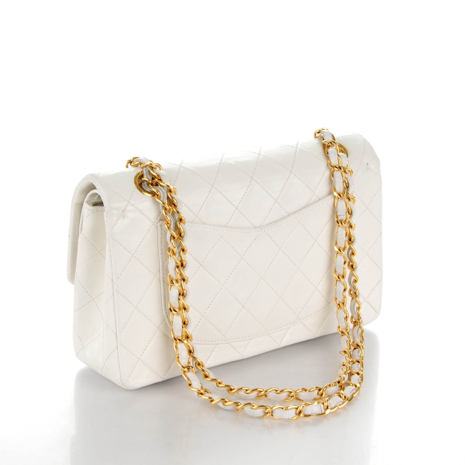 Chanel Lambskin Quilted Small Double Flap White 3 of 10
