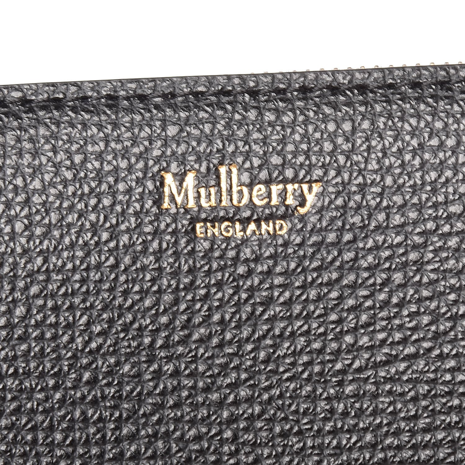 Mulberry Cross Grain Calfskin Long Part Zip Wallet Black 8 of 9
