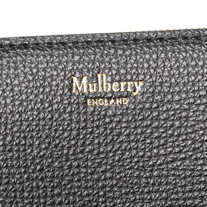 Mulberry Cross Grain Calfskin Long Part Zip Wallet Black 8 of 9