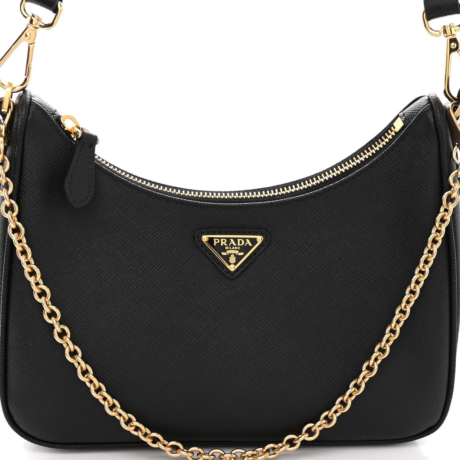Prada Saffiano Lux Re-Edition 2005 Shoulder Bag Black 7 of 9
