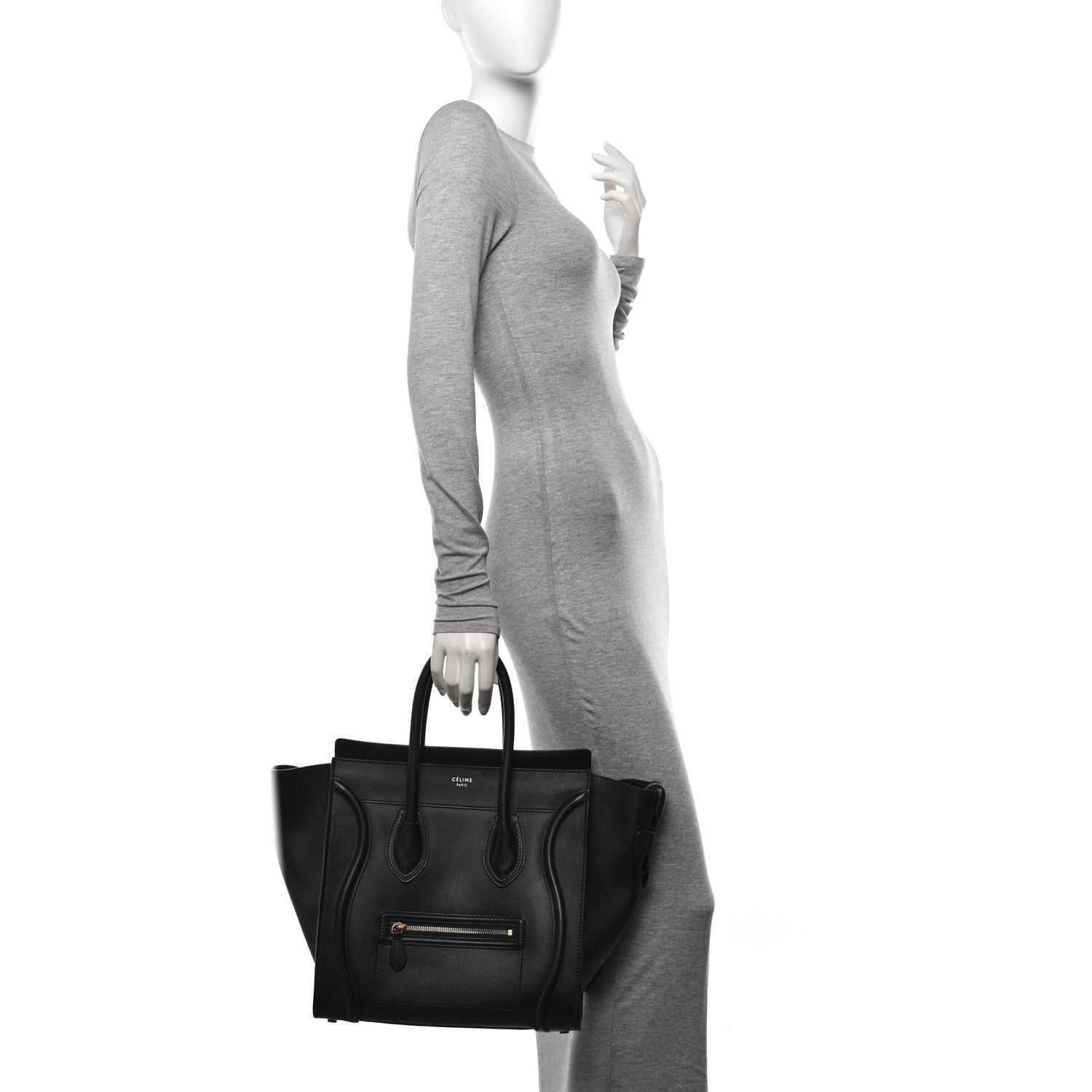Celine Smooth Calfskin Mini Luggage Black 2 of 9