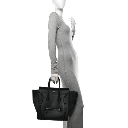 Celine Smooth Calfskin Mini Luggage Black 2 of 9