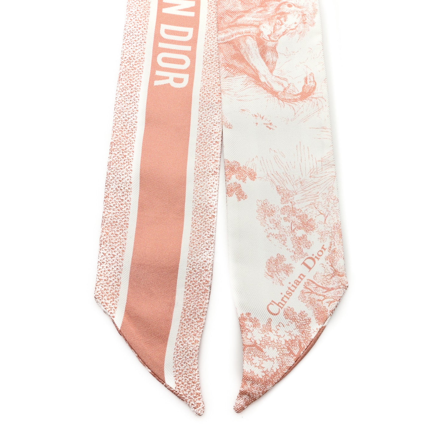 Silk Toile De Jouy Mitzah Scarf Pink