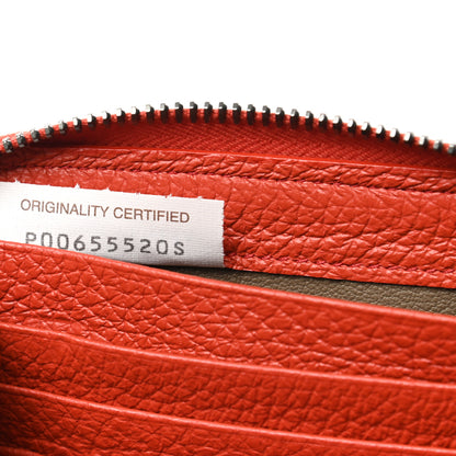 Bottega Veneta Goatskin Intrecciato Zip Around Wallet Orange 8 of 11