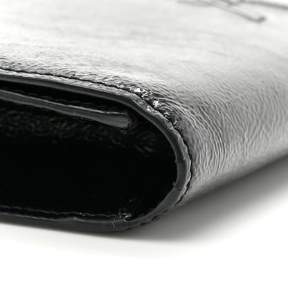Saint Laurent Textured Patent Monogram Large Belle De Jour Clutch Black 11 of 12
