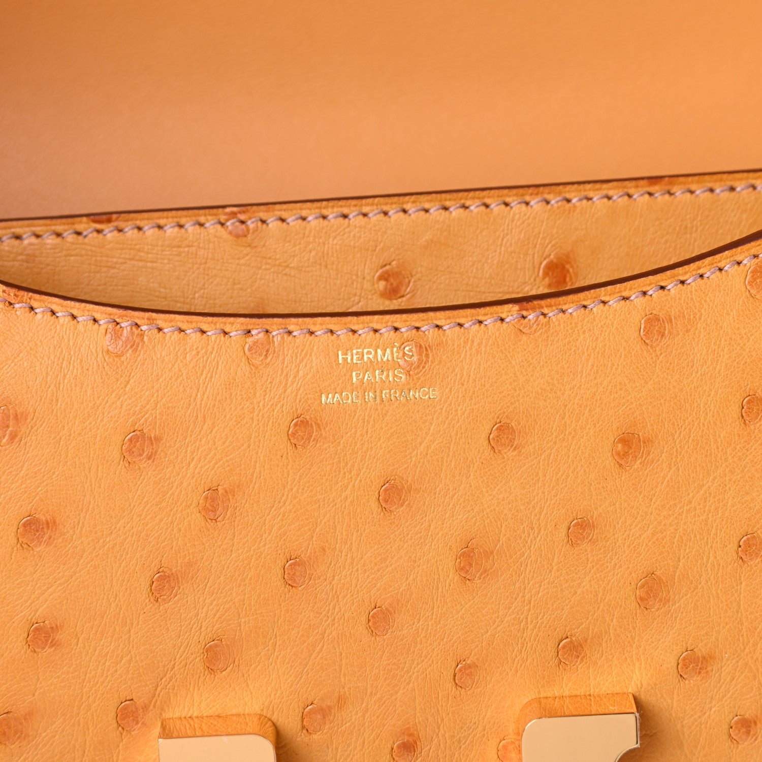 Hermes Ostrich Constance 18 Safran 6 of 10