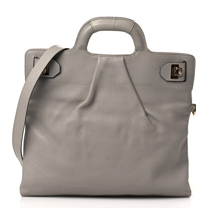 Salvatore Ferragamo Calfskin Wanda Tote Grey 1 of 7