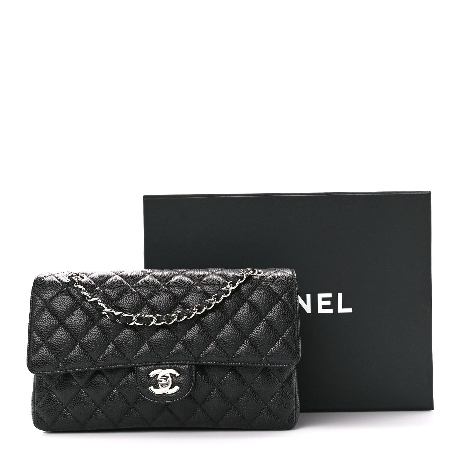 Chanel Caviar Quilted Medium Double Flap Black 12 of 12
