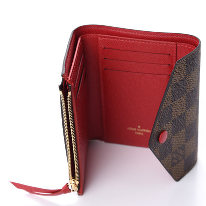 Louis Vuitton Damier Ebene Victorine Wallet Red 7 of 12