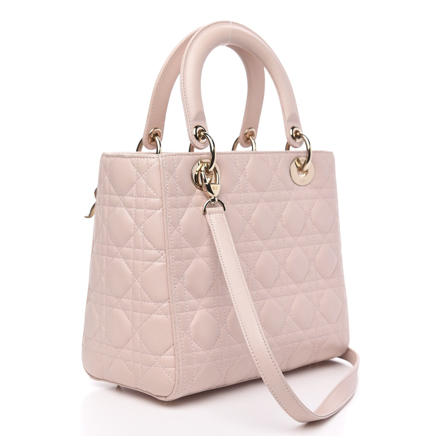 Lambskin Cannage Medium Lady Dior Light Pink