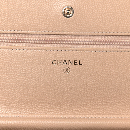 Chanel Caviar Quilted Wallet On Chain WOC Beige 6 of 12