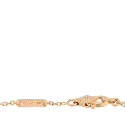 Van Cleef & Arpels 18K Rose Gold Carnelian Sweet Alhambra Bracelet 3 of 3