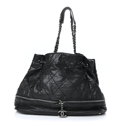 Chanel Lambskin Expandable Tote Black 1 of 9