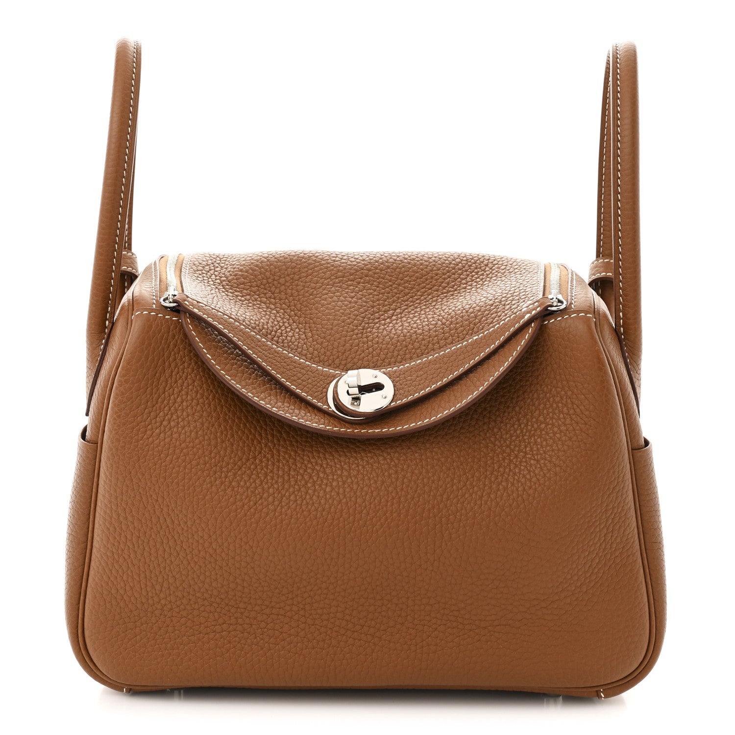 Hermes Taurillon Clemence Lindy 26 Gold 1 of 12