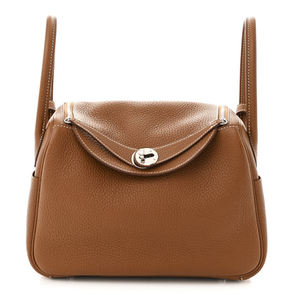Hermes Taurillon Clemence Lindy 26 Gold 1 of 12