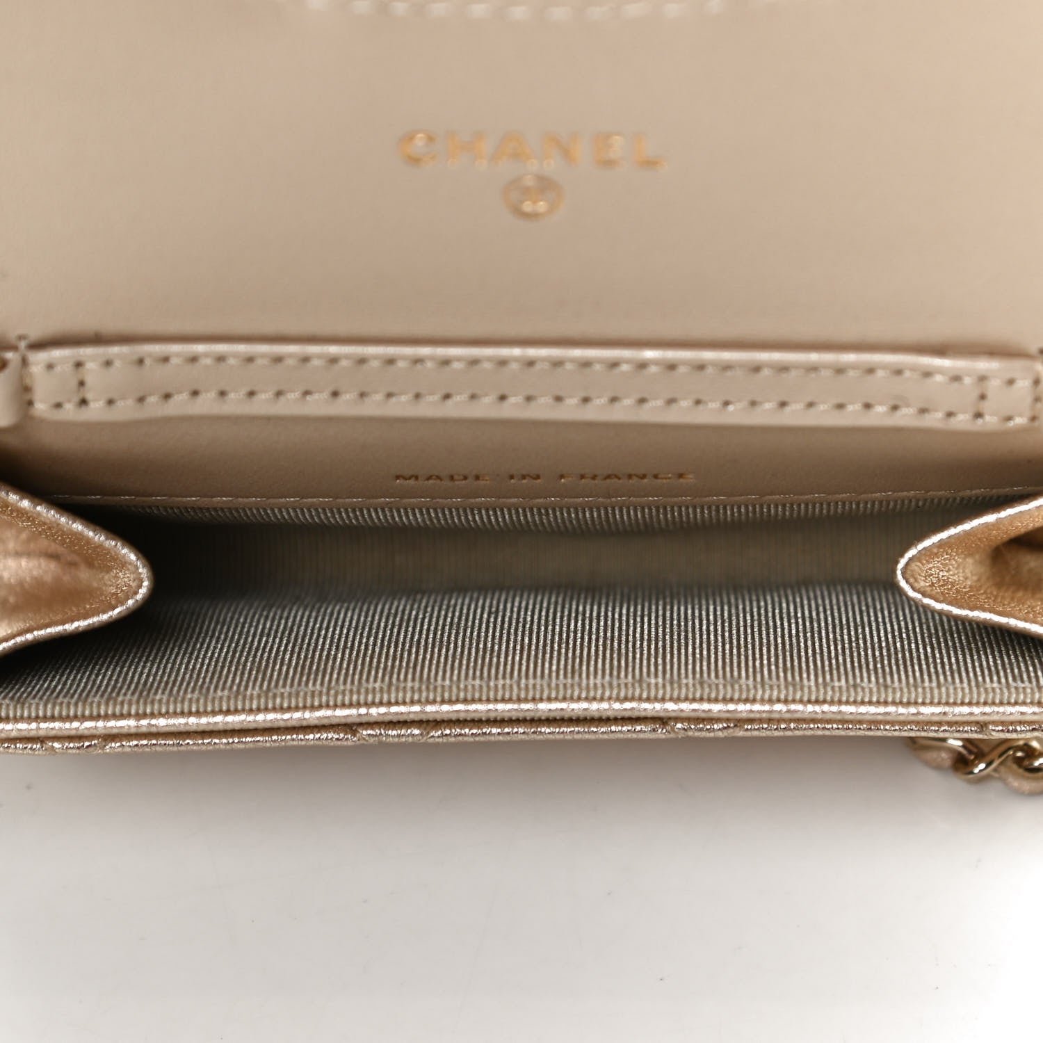Chanel Metallic Lambskin Quilted Belt Bag Gold 5 of 12