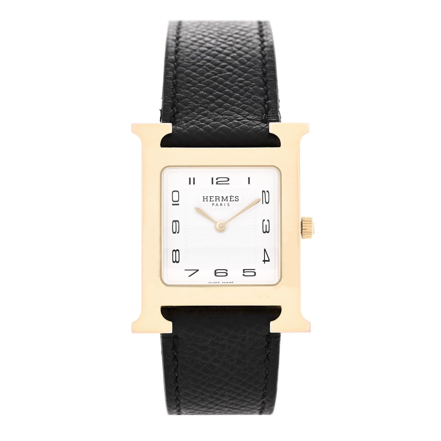 Stainless Steel Epsom 26mm Heure H Hour Quartz Watch Noir