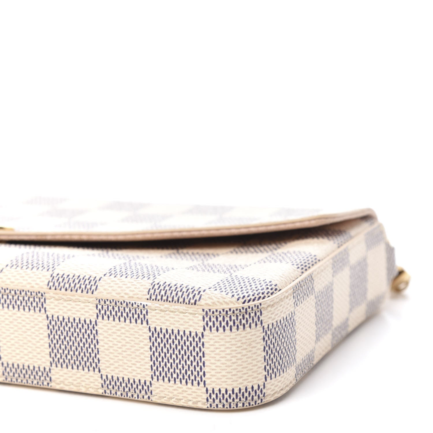 Louis Vuitton Damier Azur Pochette Felicie Chain Wallet Rose Ballerine 7 of 11