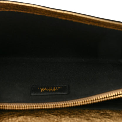 Versace Metallic Calfskin Medusa Clutch With Chain Gold 5 of 12