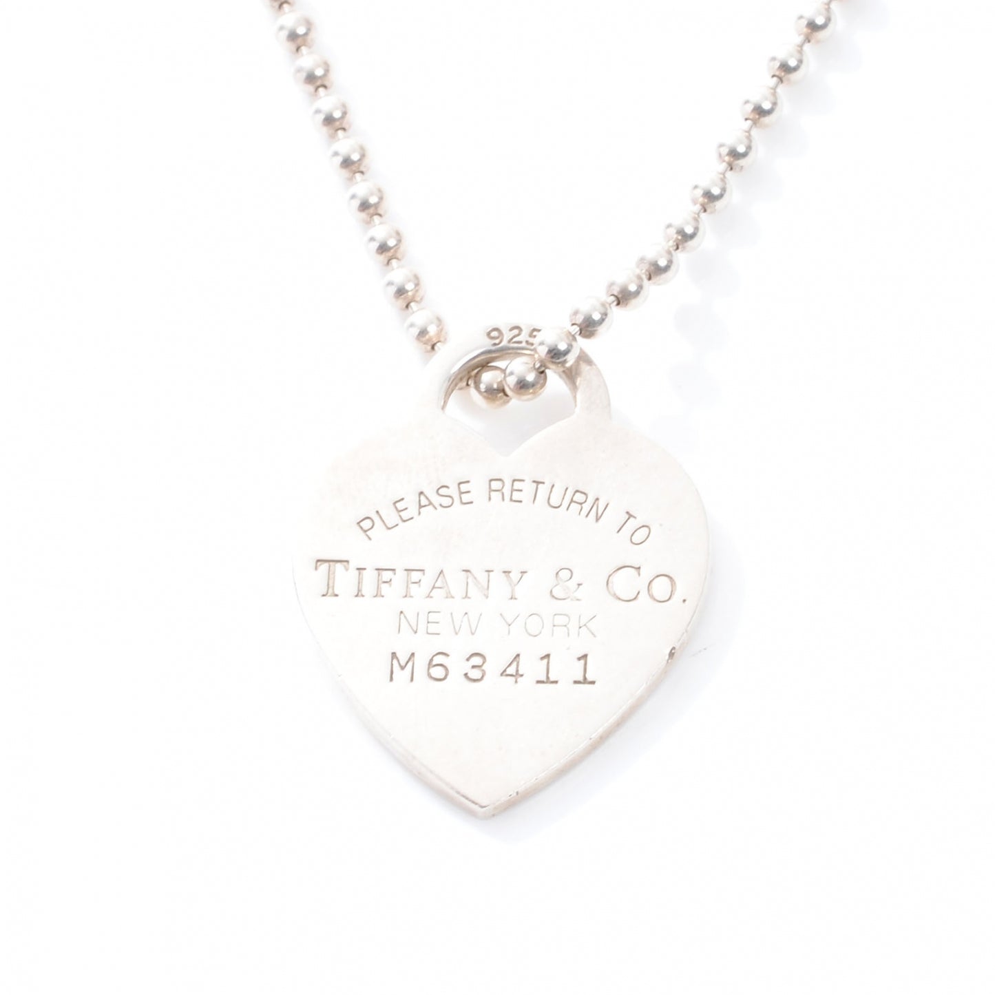 Sterling Silver Long Return to Tiffany Heart Pendant Necklace