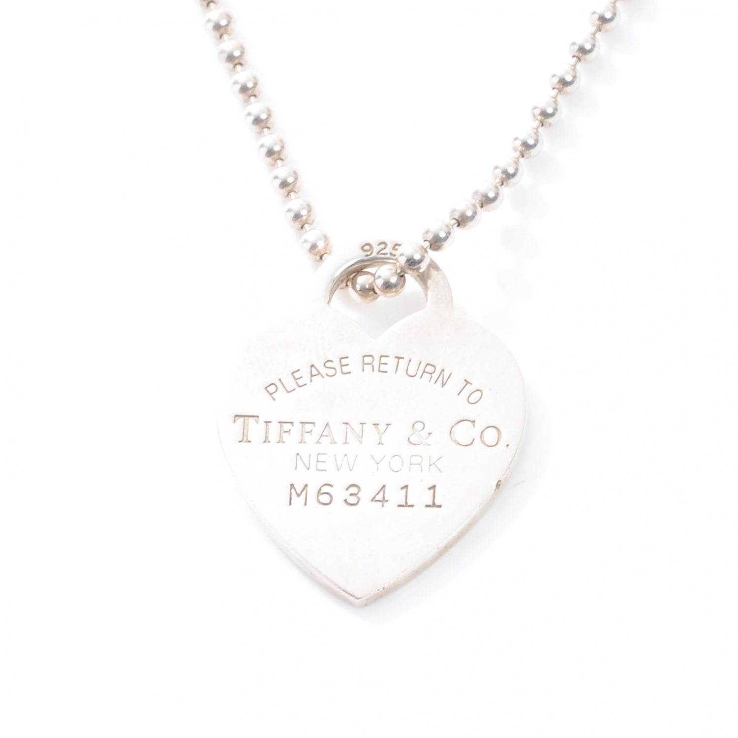 Tiffany Sterling Silver Long Return to Tiffany Heart Pendant Necklace 3 of 6