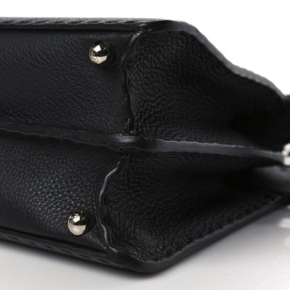 Fendi Cuoio Romano Selleria Chamois Small Peekaboo I SEE U Satchel Black Camel Sunflower 8 of 9