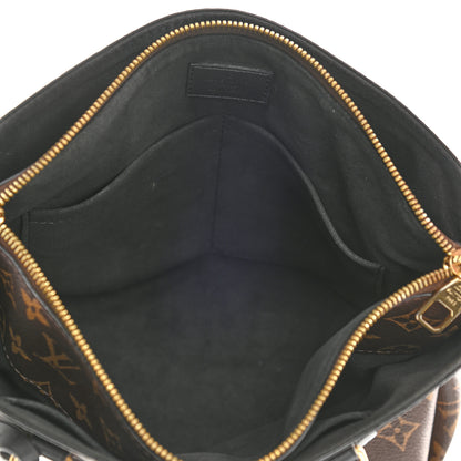 Louis Vuitton Monogram Flower Zipped Tote PM Black 5 of 8