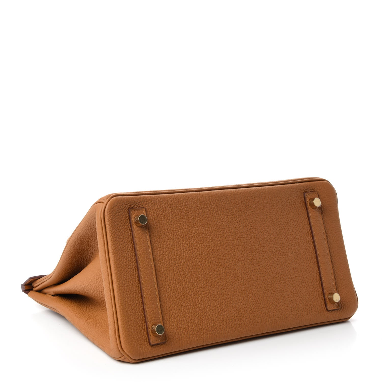 Hermes Togo Shiny Niloticus Crocodile Birkin Touch 30 Caramel Tabac Camel 5 of 34