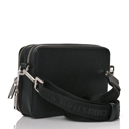 Christian Dior X SHAWN STUSSY Grained Calfskin Double Zip Crossbody Pouch Black 4 of 11