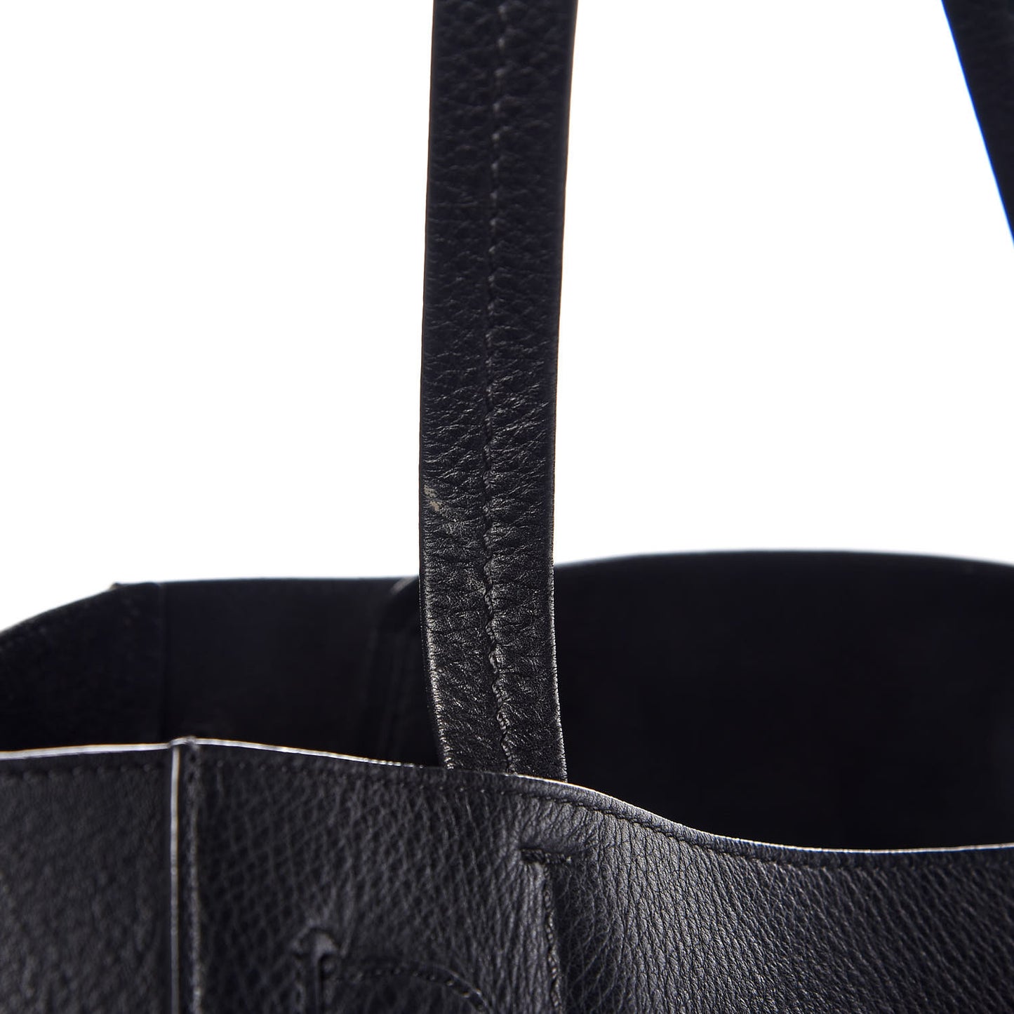 Soft Grained Calfskin Medium Belt Cabas Phantom Black