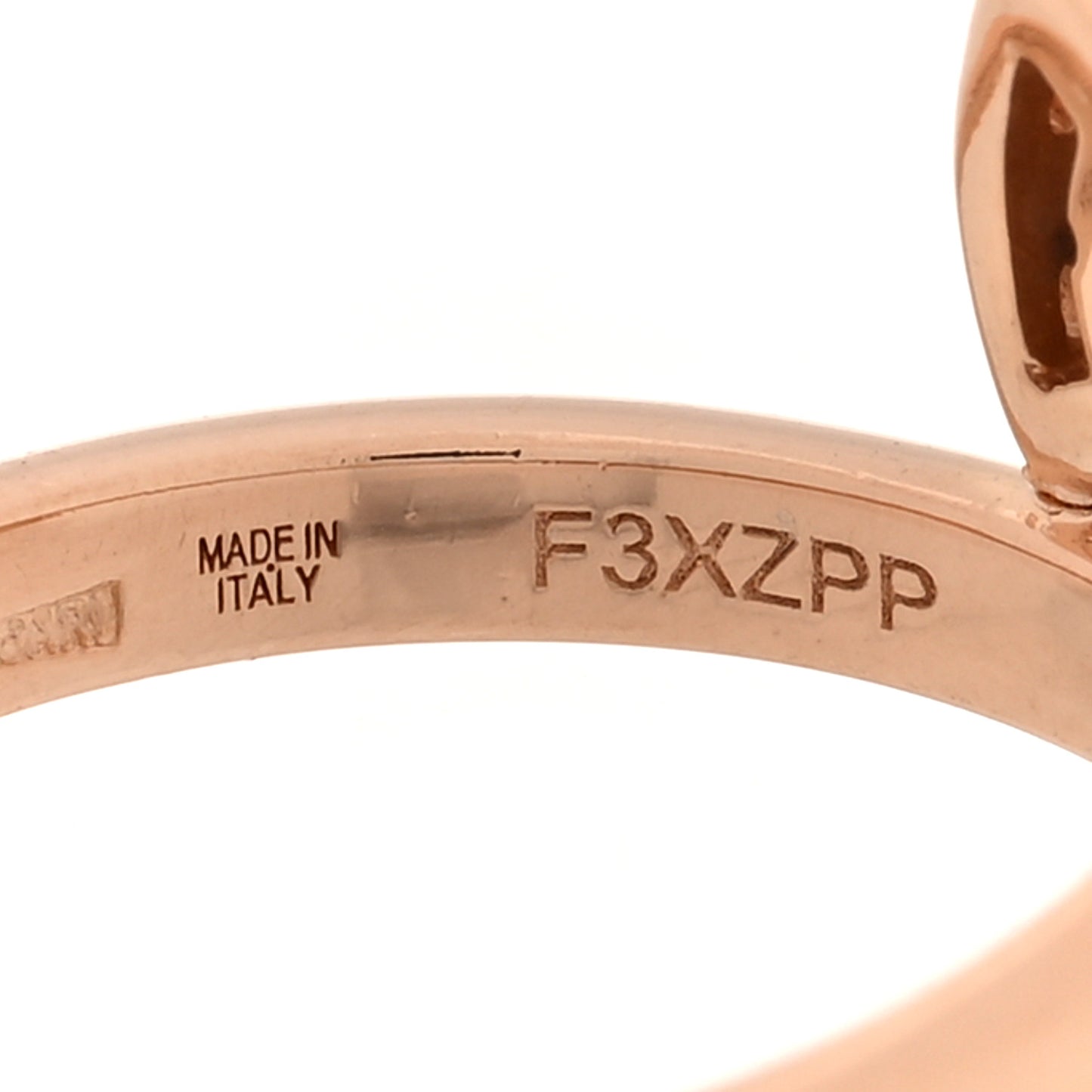 18K Rose Gold Diamond Mother of Pearl Divas' Dream Charm Ring 49 5