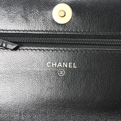 Chanel Lambskin Quilted Chanel 19 Wallet On Chain WOC Black 6 of 11