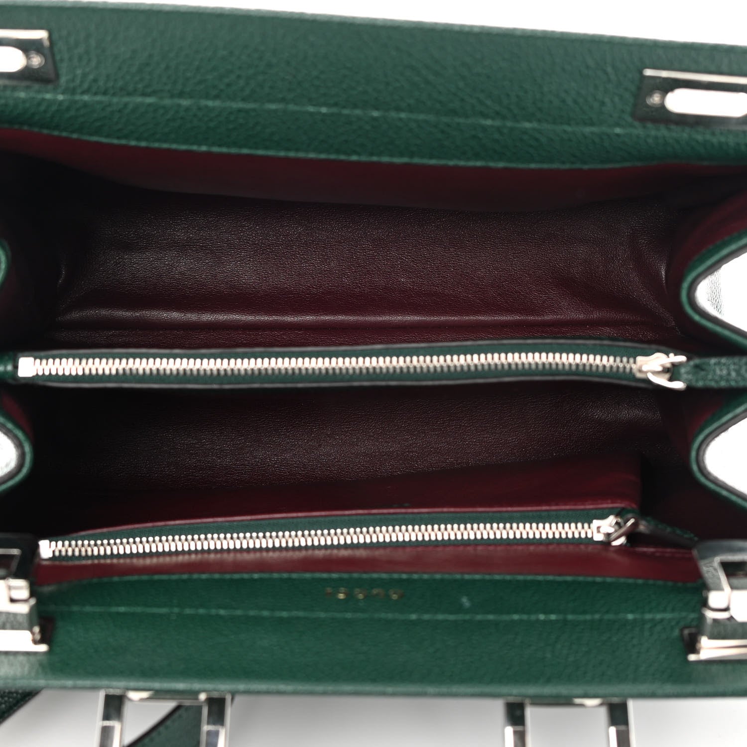 Gucci Grainy Calfskin Small Zumi Top Handle Bag Vintage Green 5 of 22