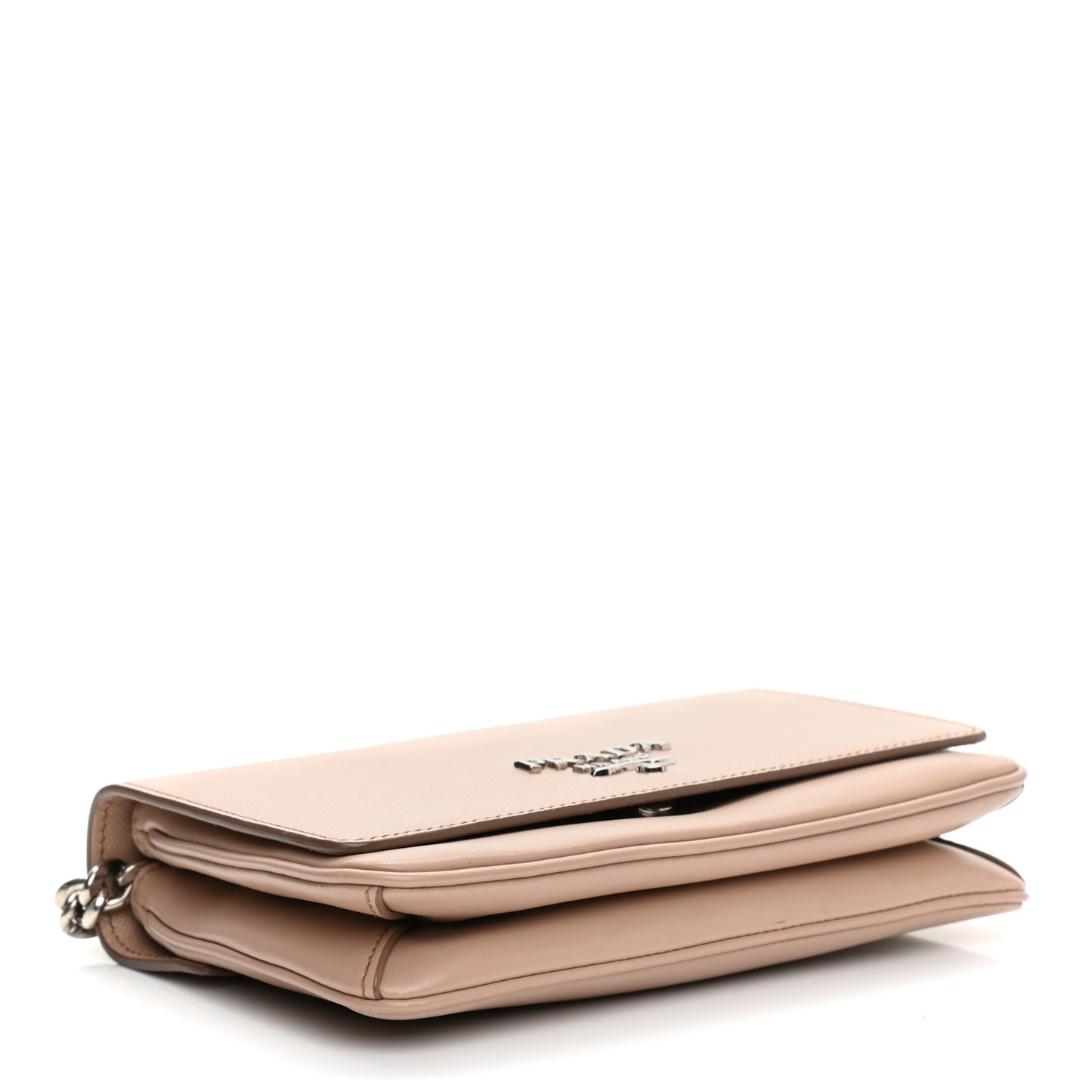 Saffiano Soft Calfskin Chain Crossbody Bag Cipria